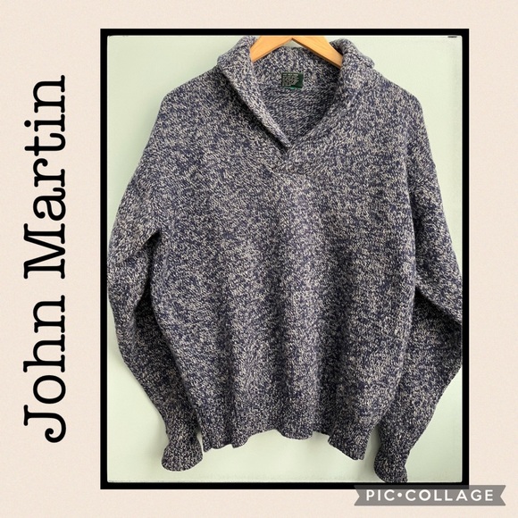Vintage John Martin Shetland 100% Wool Sweater Size M - Picture 1 of 5